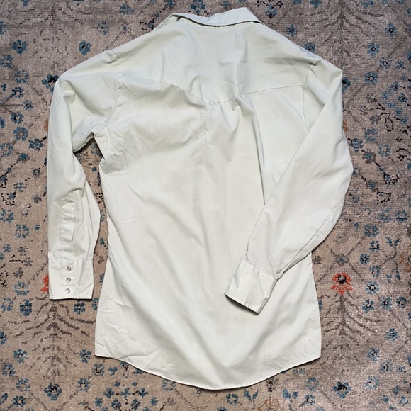 Sea-foam green vintage Ely western long sleeve - Picture 5 of 5